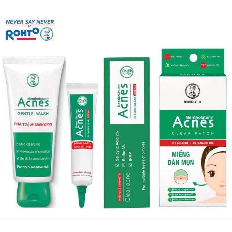 Bộ 3 sản phẩm sạch mụn - kháng khuẩn cho da mặt