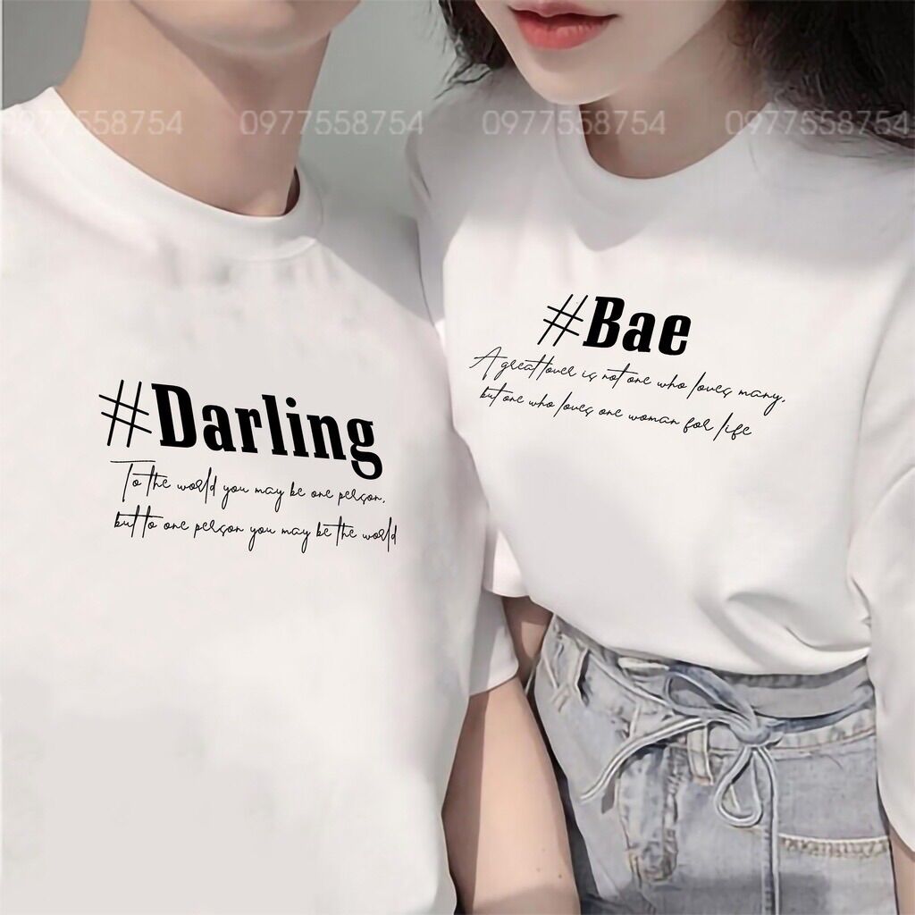 Áo phông cặp nam nữ bea and darling