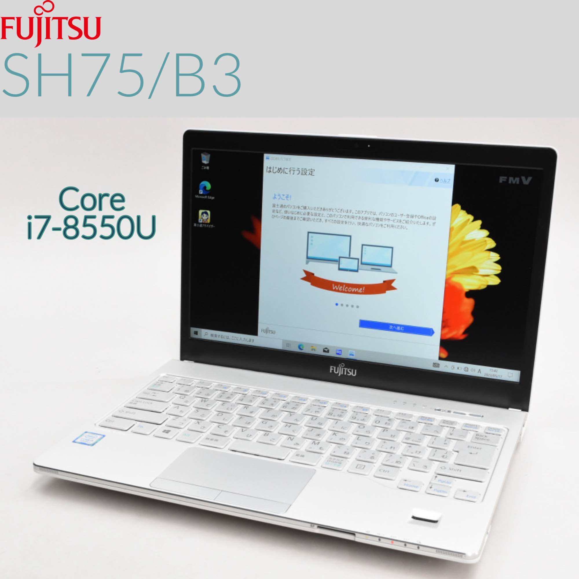 Laptop Fujitsu SH75/B3 core i7-7550U, 20gb ram, 512gb SSD, màn 13.3” 2K IPS siêu sắc nét, vỏ nhôm ca