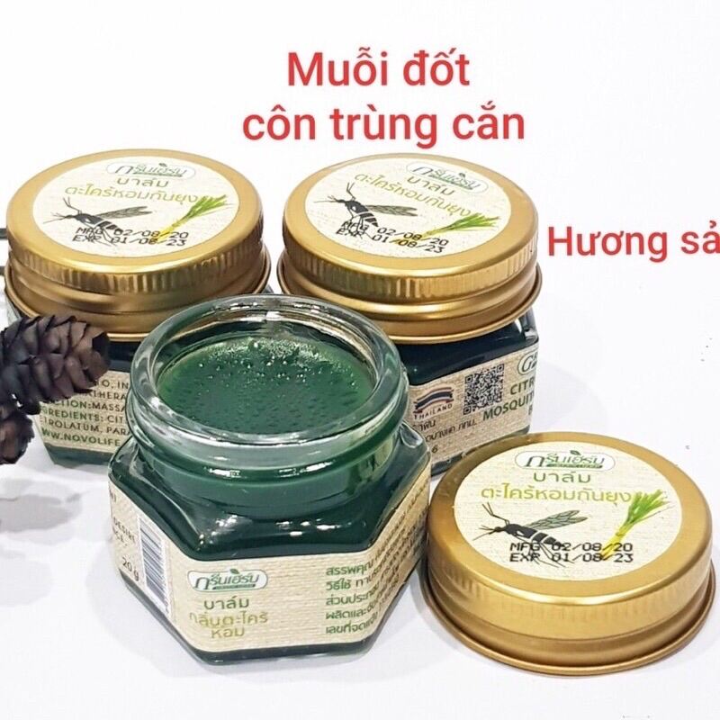 Combo 10 hộp dầu cù là cao sả Chống muỗi côn trùng Greenbalm