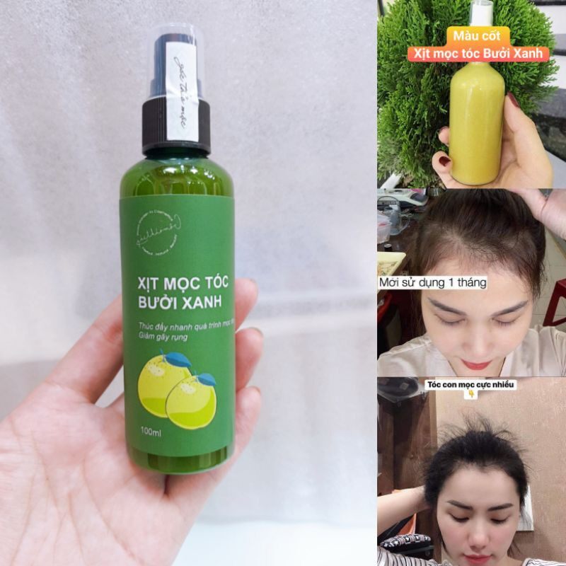 Combo 5 chai. Xịt tinh dầu Bưởi xanh 100ml giúp kích thích mọc tóc