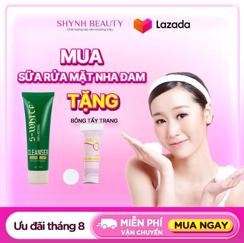[HCM]Sữa rửa mặt trắng mịn da Swhite