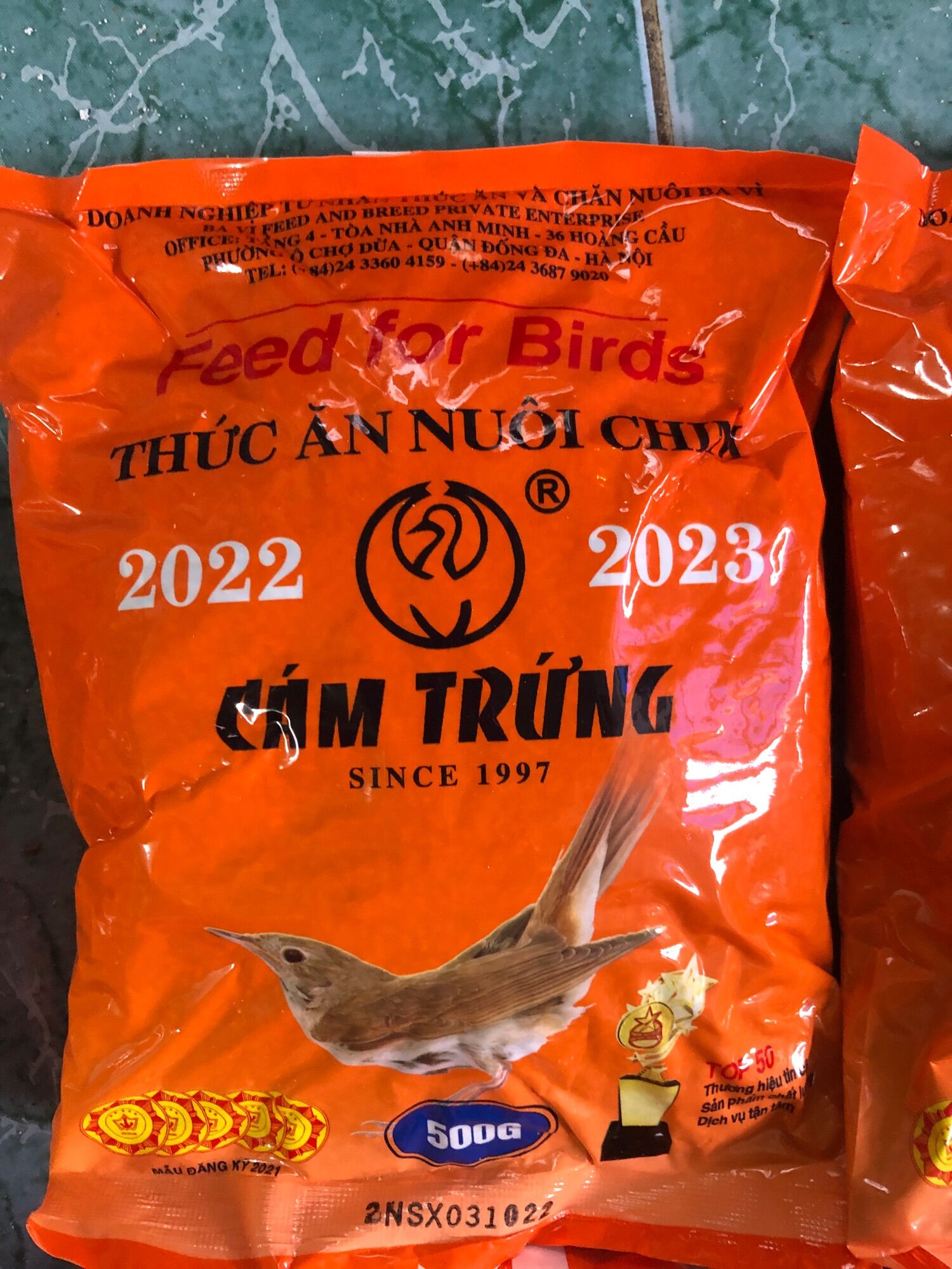5 gói cám trứng Ba Vì cho chim