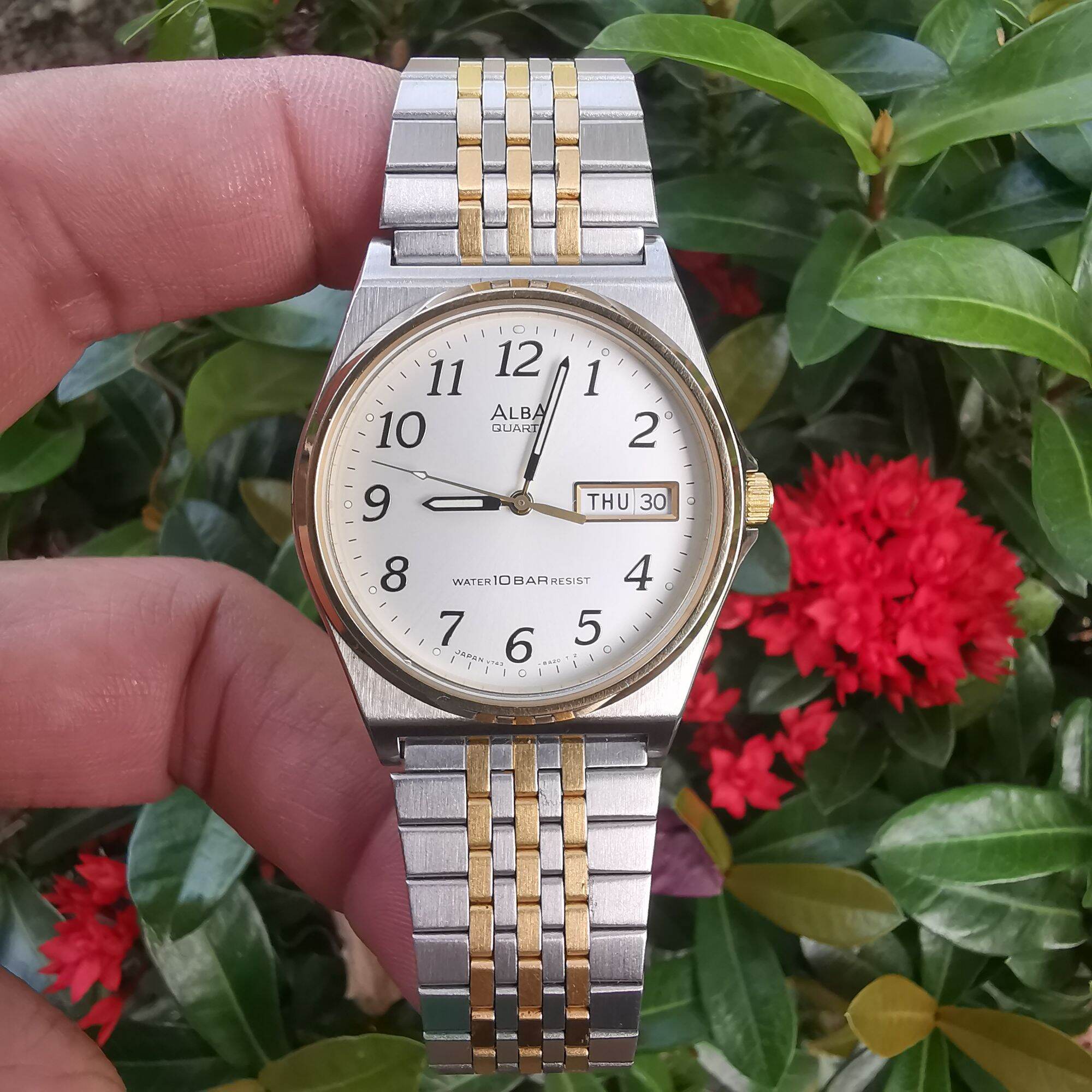 Đồng Hồ Nam Si Nhật ALBA - QUARTZ Size 35 mm Size Dây 20 cm Chống nước mét