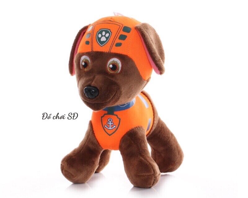 Thú bông đội chó cứu hộ 20 cm - nâu