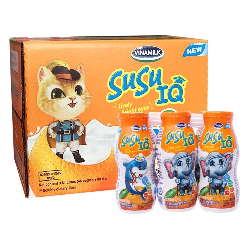 (5 lóc tặng đồ chơi) 1 lóc sữa sữa su su trái cây 6*80ml