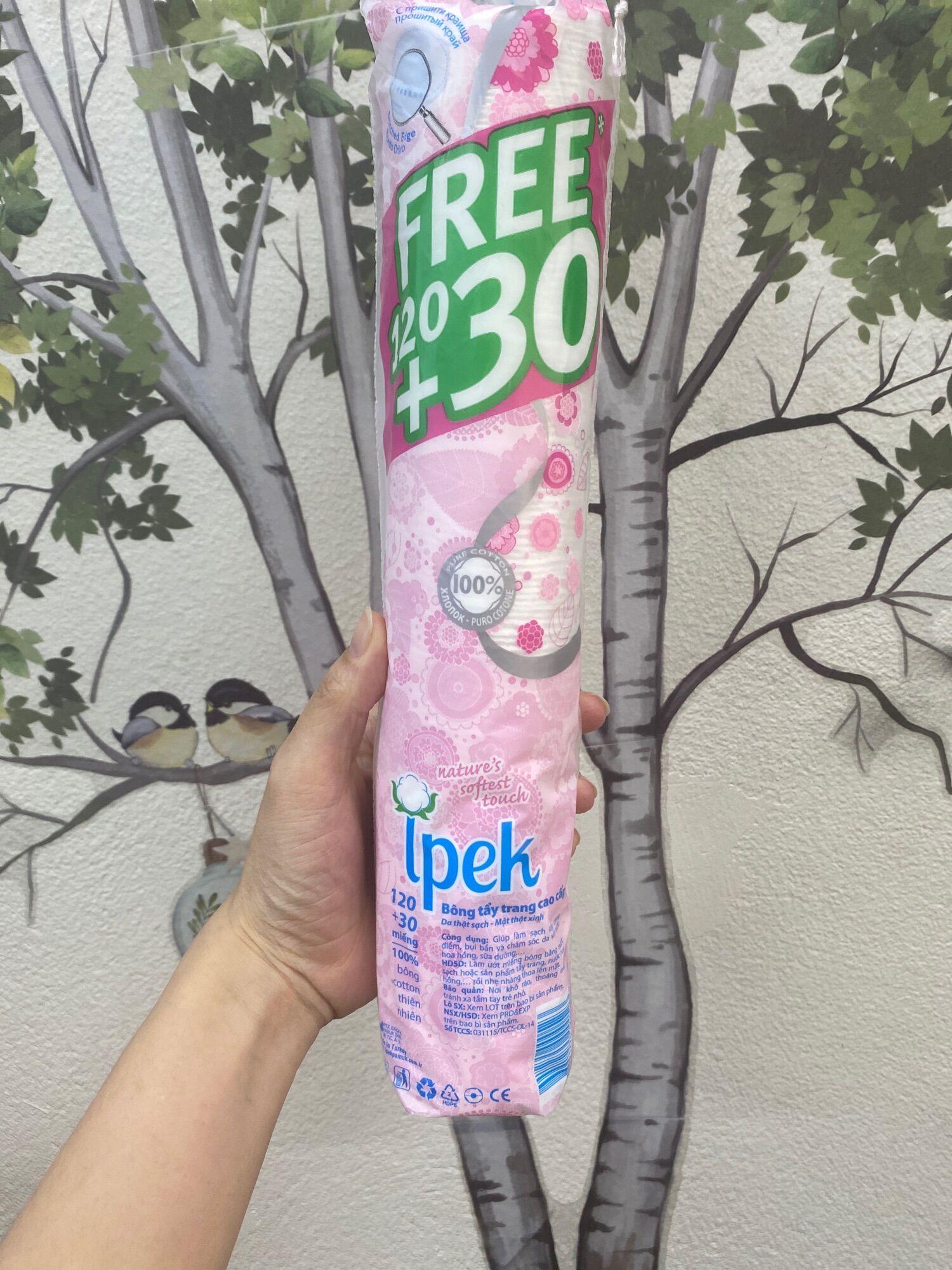 Bông Tẩy Trang Ipek 150 Miếng Cotton Pads