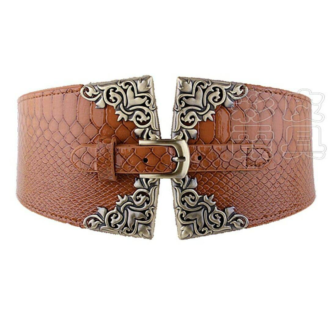 Dây nịt Thắt lưng nữ phối đầm váy crocodile belts 10cm
