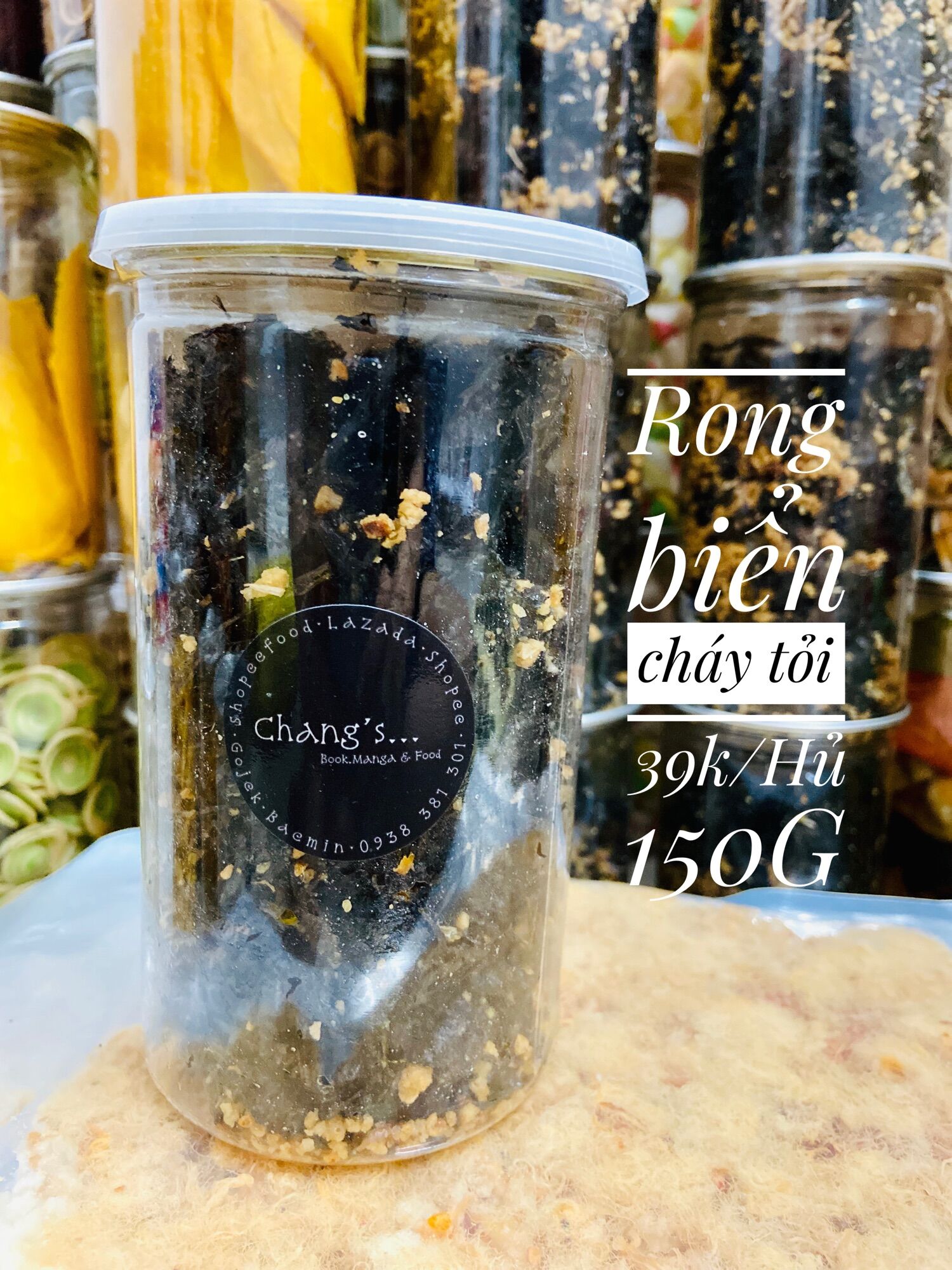 Rong biển cháy tỏi 150g hủ pet cao cấp - chang’s food