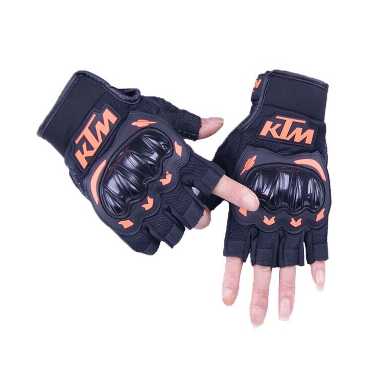 Găng tay gù cụt ngón KTM đi xe máy - Bao tay chiến thuật có gù bảo vệ
