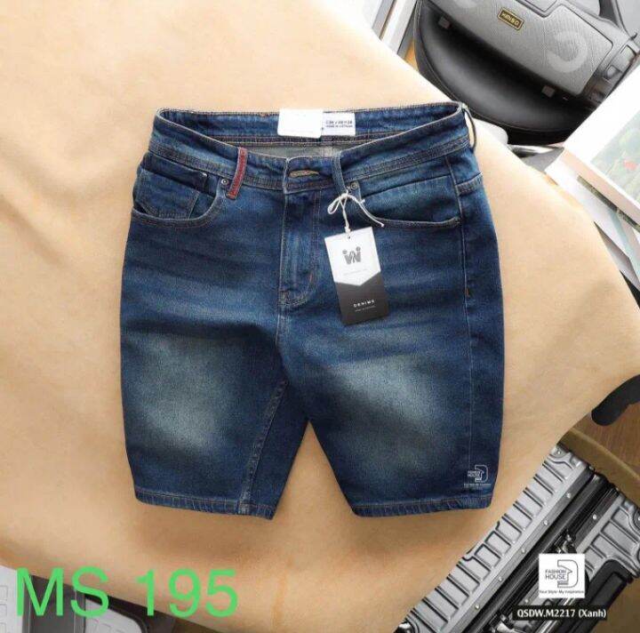 Quần short jean nam co dãn Mã 195