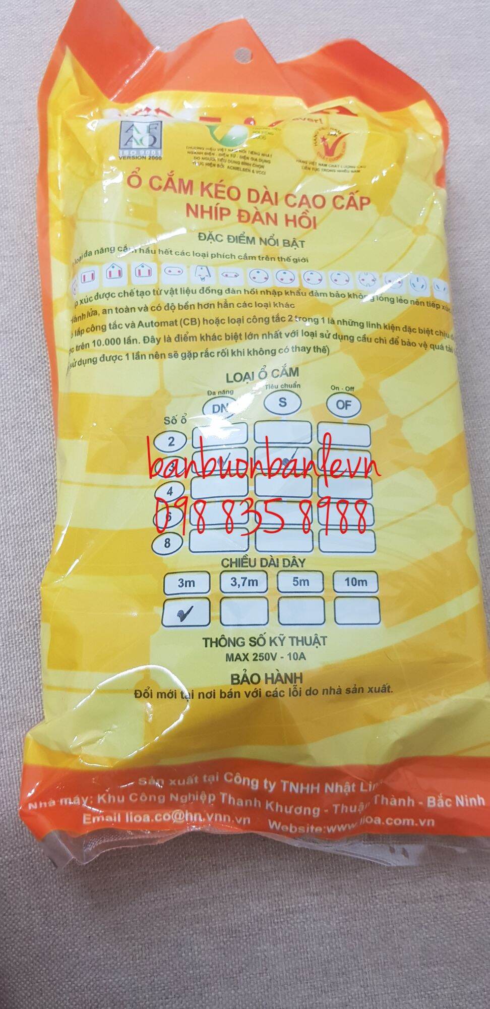 Ổ Cắm LIOA 6 ổ công tắc 3D3S32