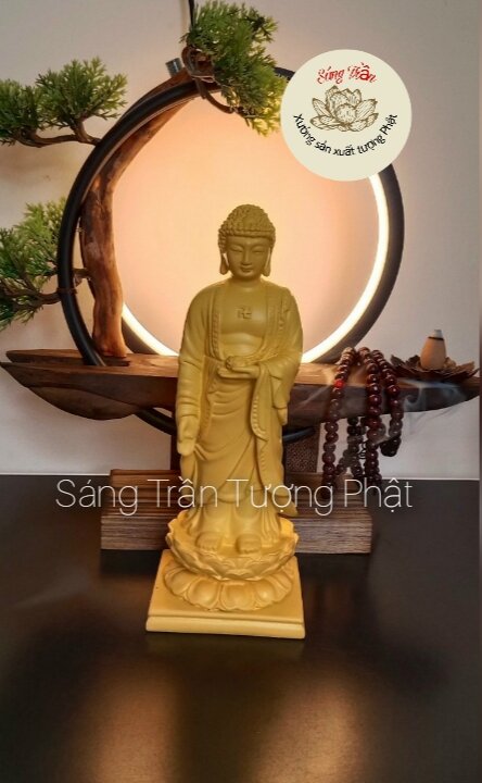 Tượng phật a di đà tiếp dẫn cao 20cm