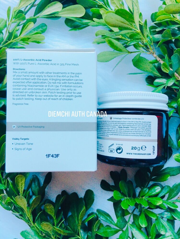 [Bill Canada] Bột Vitamin C sáng da, mờ thâm The Ordinary 100% L Ascorbic Acid Powder 20g