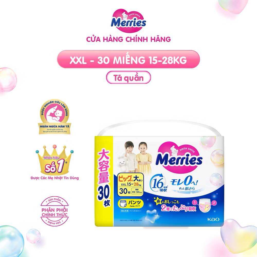 Tã/bỉm quần Merries Jumbo Đủ Size L54/XL46/XXL30