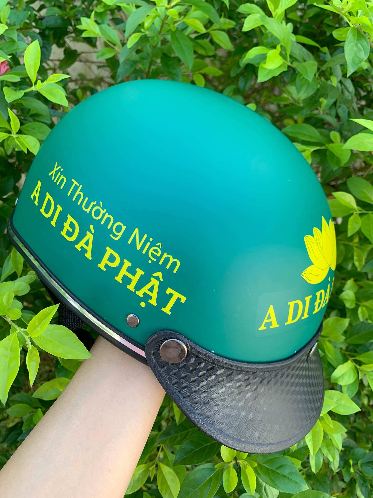 MŨ BẢO HIỂM A DI ĐÀ PHẬT BÌNH AN