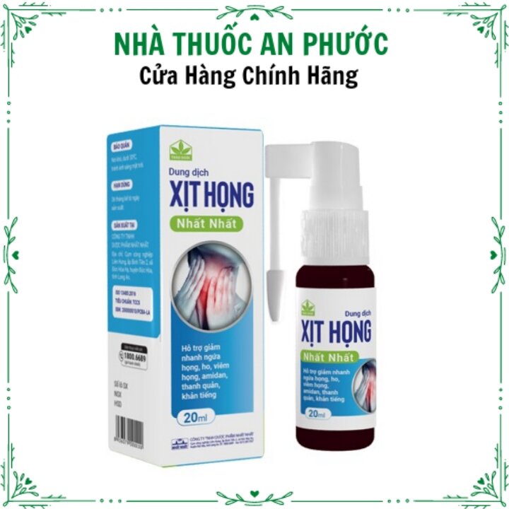 (CHÍNH HÃNG) XỊT HỌNG NHẤT NHẤT CHAI 20ML