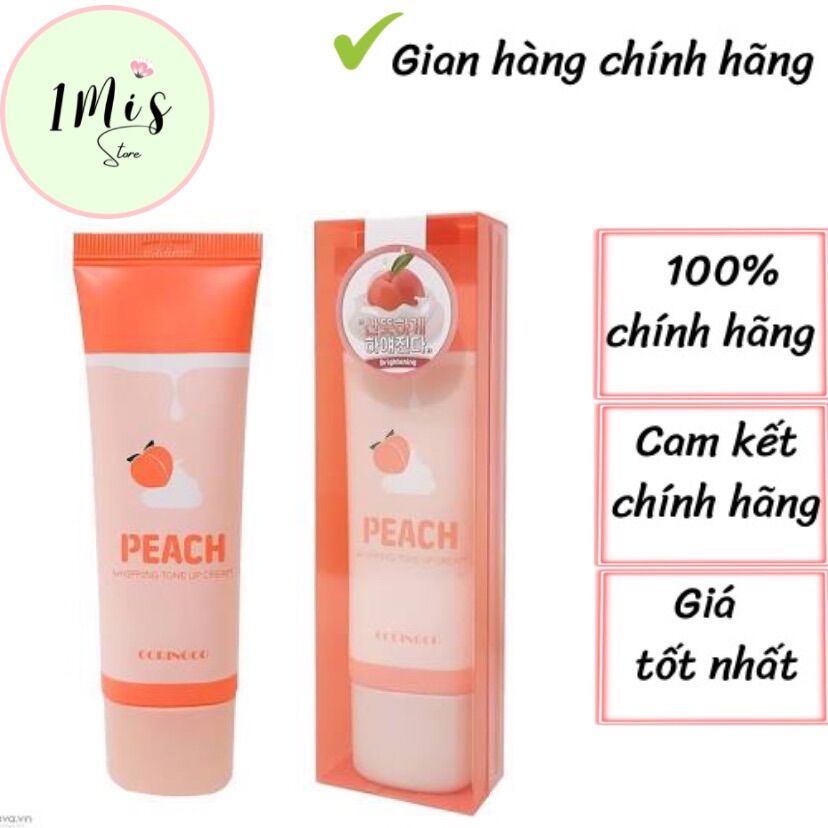 Kem Đào Peach Dưỡng Trắng Nâng Tone Da Hàn Quốc Coringco Peach Whipping Tone Up