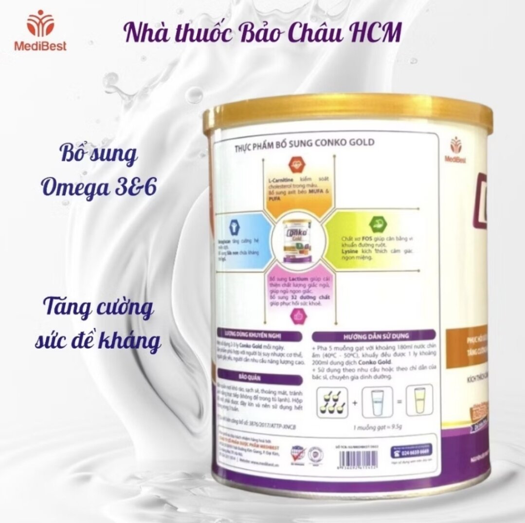 Sữa CONKO GOLD 400g, 800g(HSD mới nhất) giúp phục hồi sức khỏe nhanh chóng, tăng sức đề kháng cho cơ thể