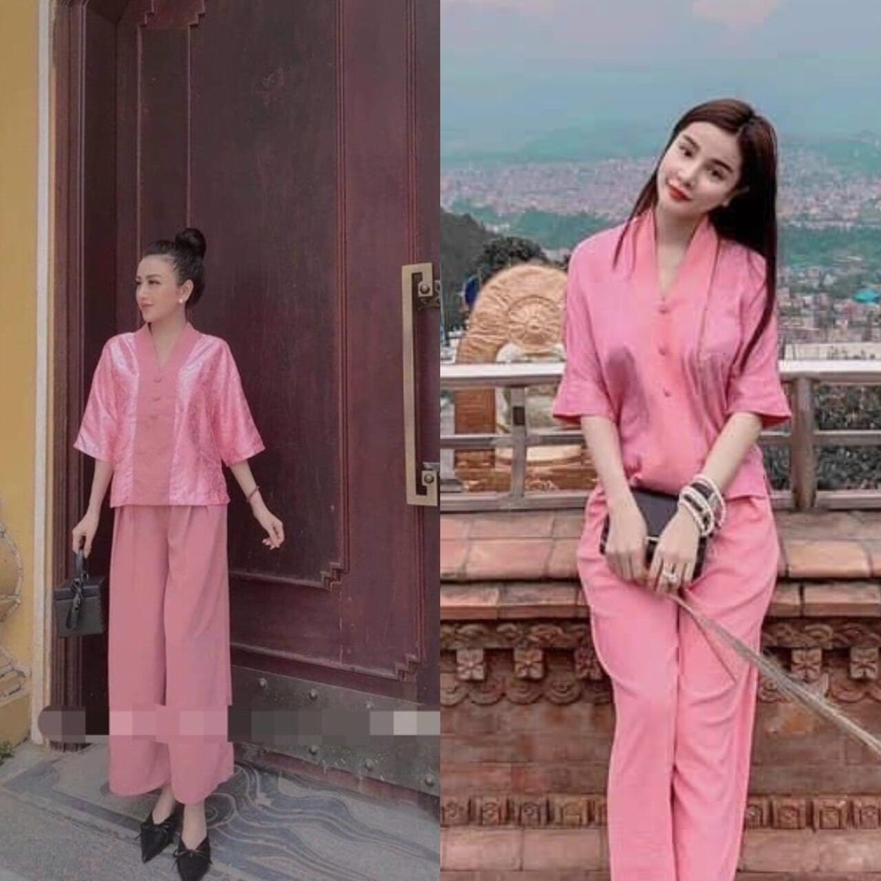 Đồ lam áo tràng bà lai gấm