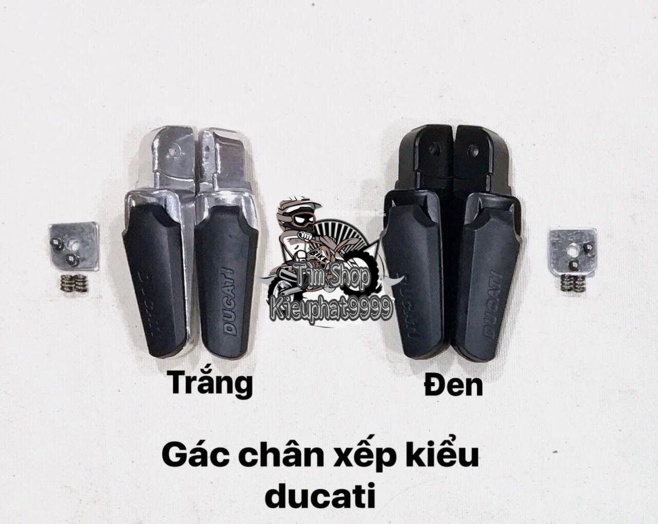 Gác chân Ducati Honda Yamaha Đen Và Bạc