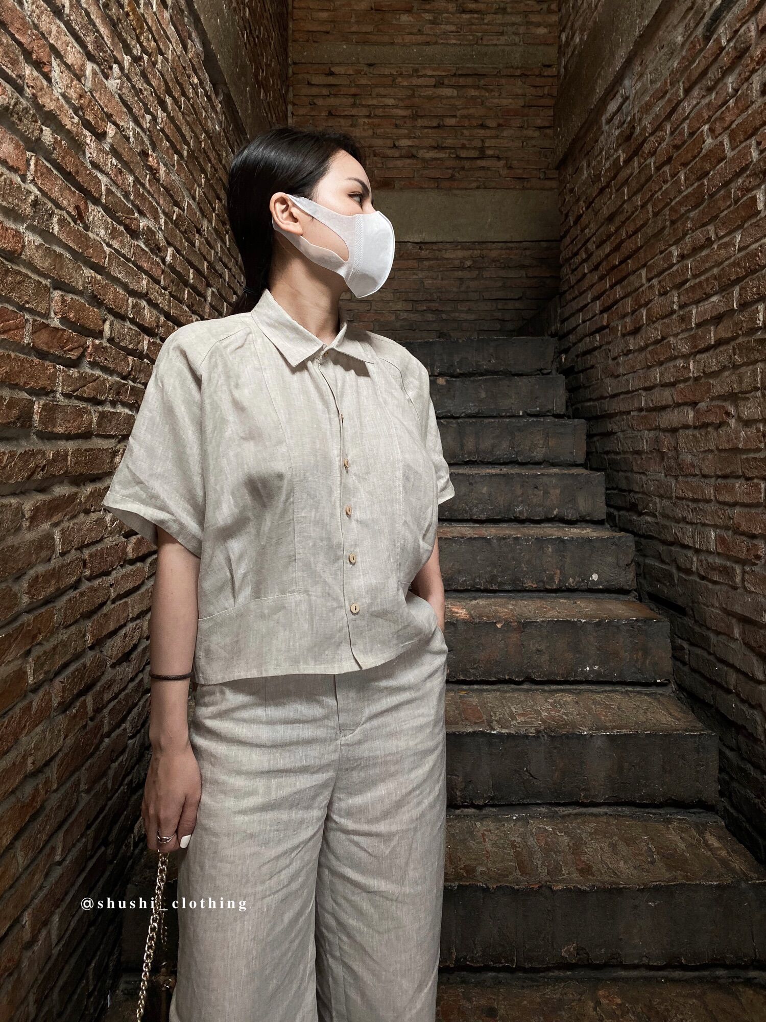 Sami Shirts - Sơ Mi Linen Dáng Ngắn ( ảnh chính chủ )