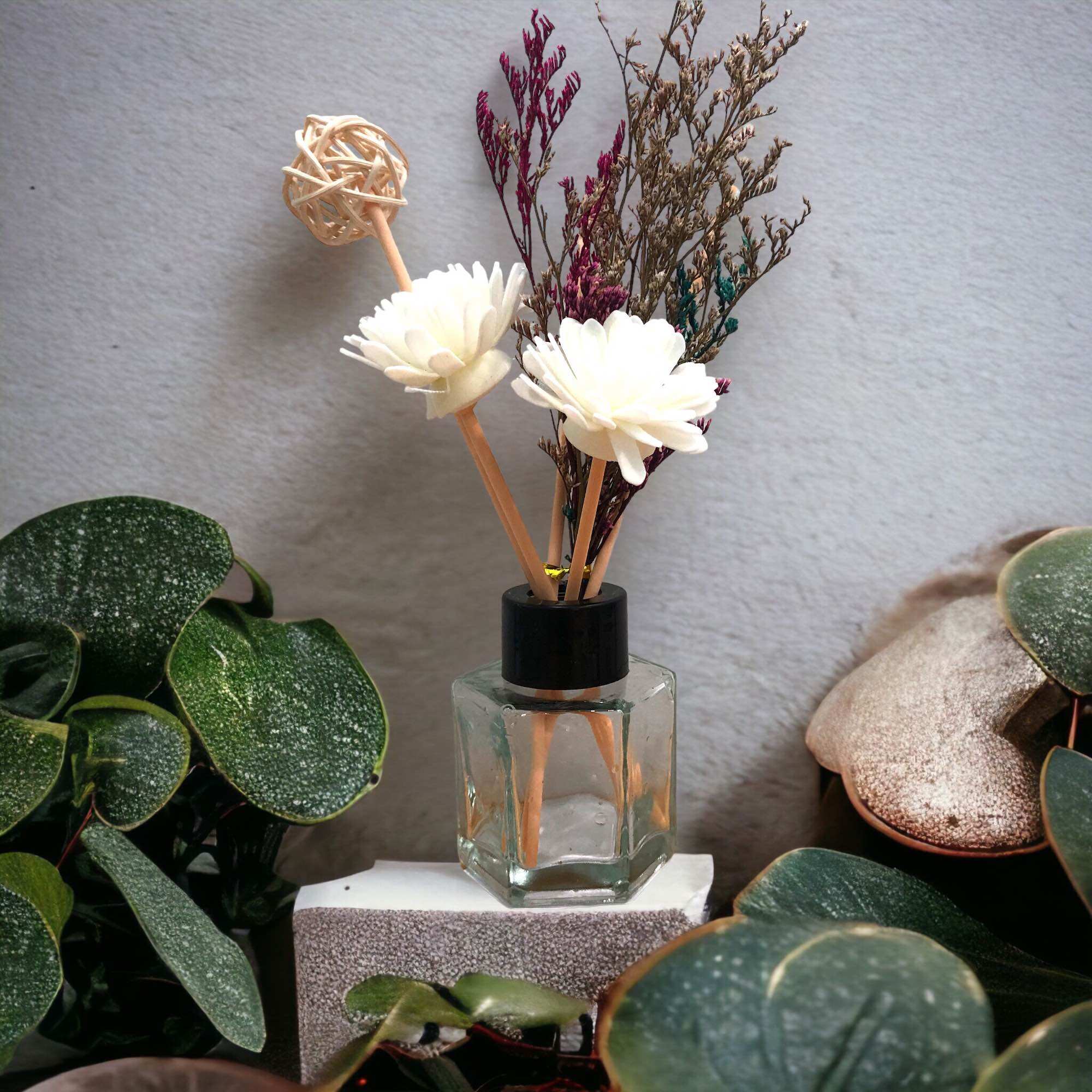 Lọ hoa decord kèm tinh dầu thơm nhẹ nhàng để phòng bao gồm lọ tinh dầU, que cắm và hoa khô-Phụ kiện chụp ảnh decord