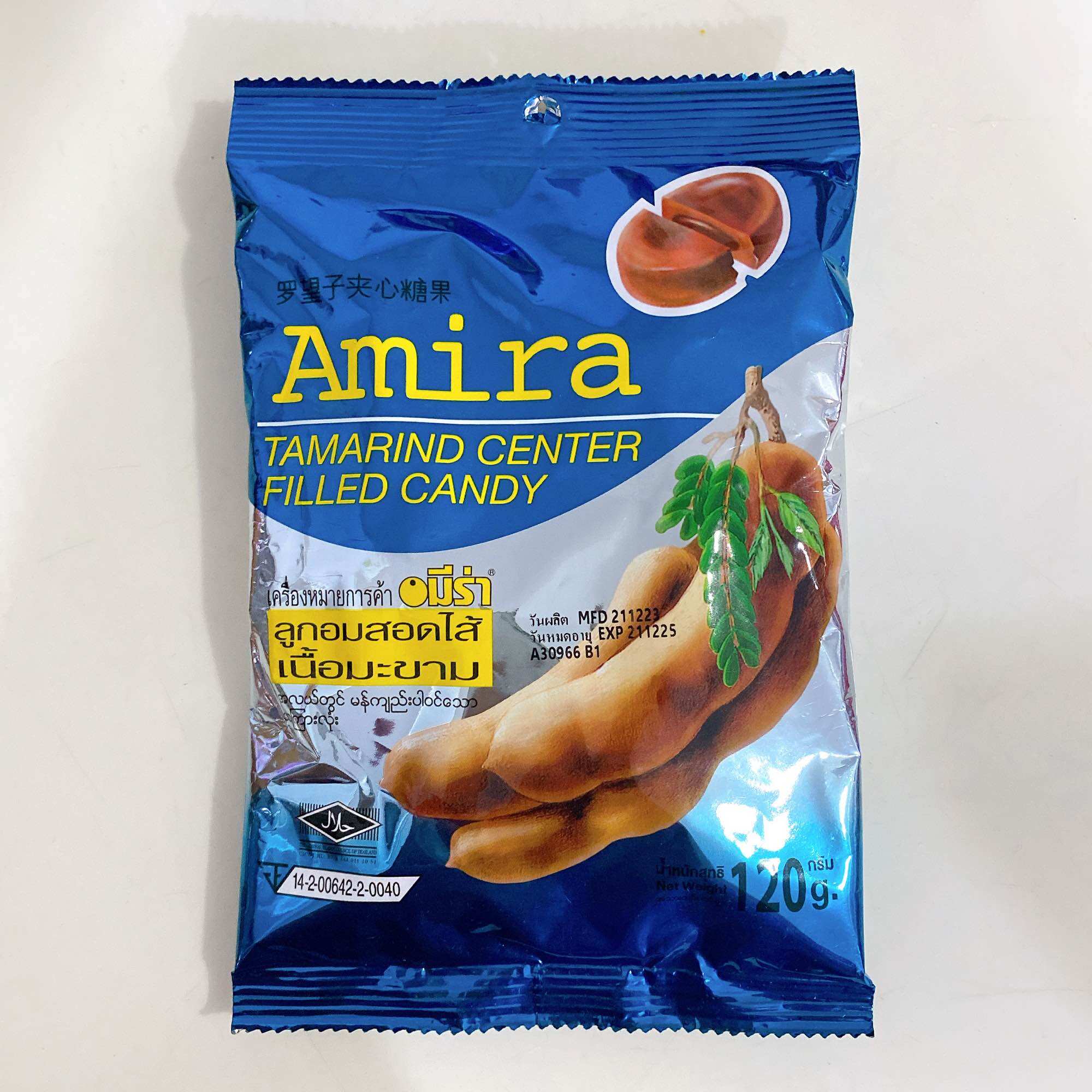 Bịch 120g kẹo me xanh amira thái lan. date mới 18 tháng.