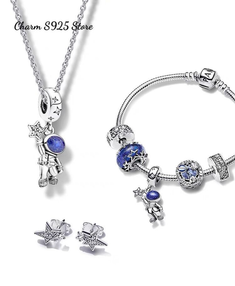 CHARM PAN ALE TREO PHI HÀNH GIA BẠC S925 HÀNG CAO CẤP