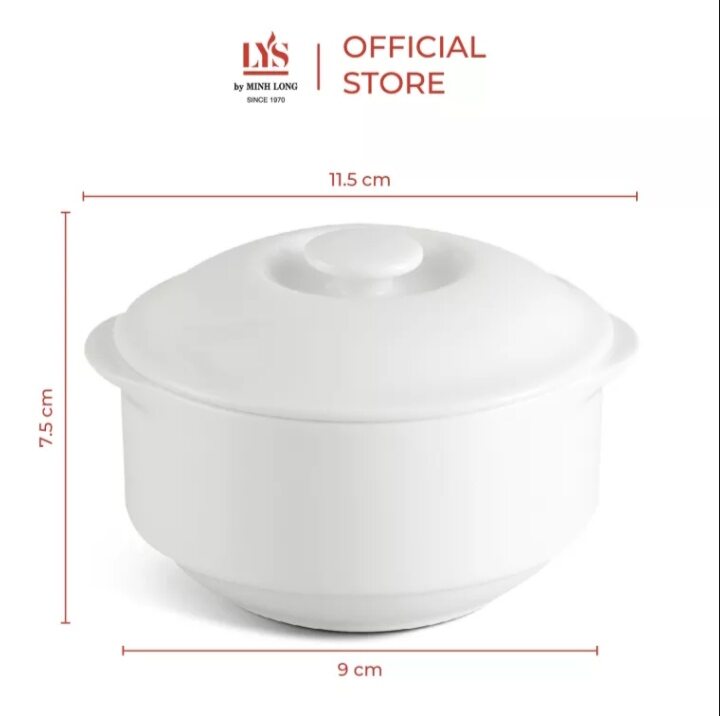 Thố chưng yến 0.23 lít - gốm sứ Minh Long