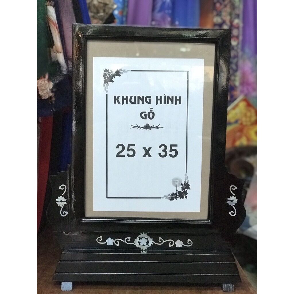 khung hình thờ gỗ  25x35