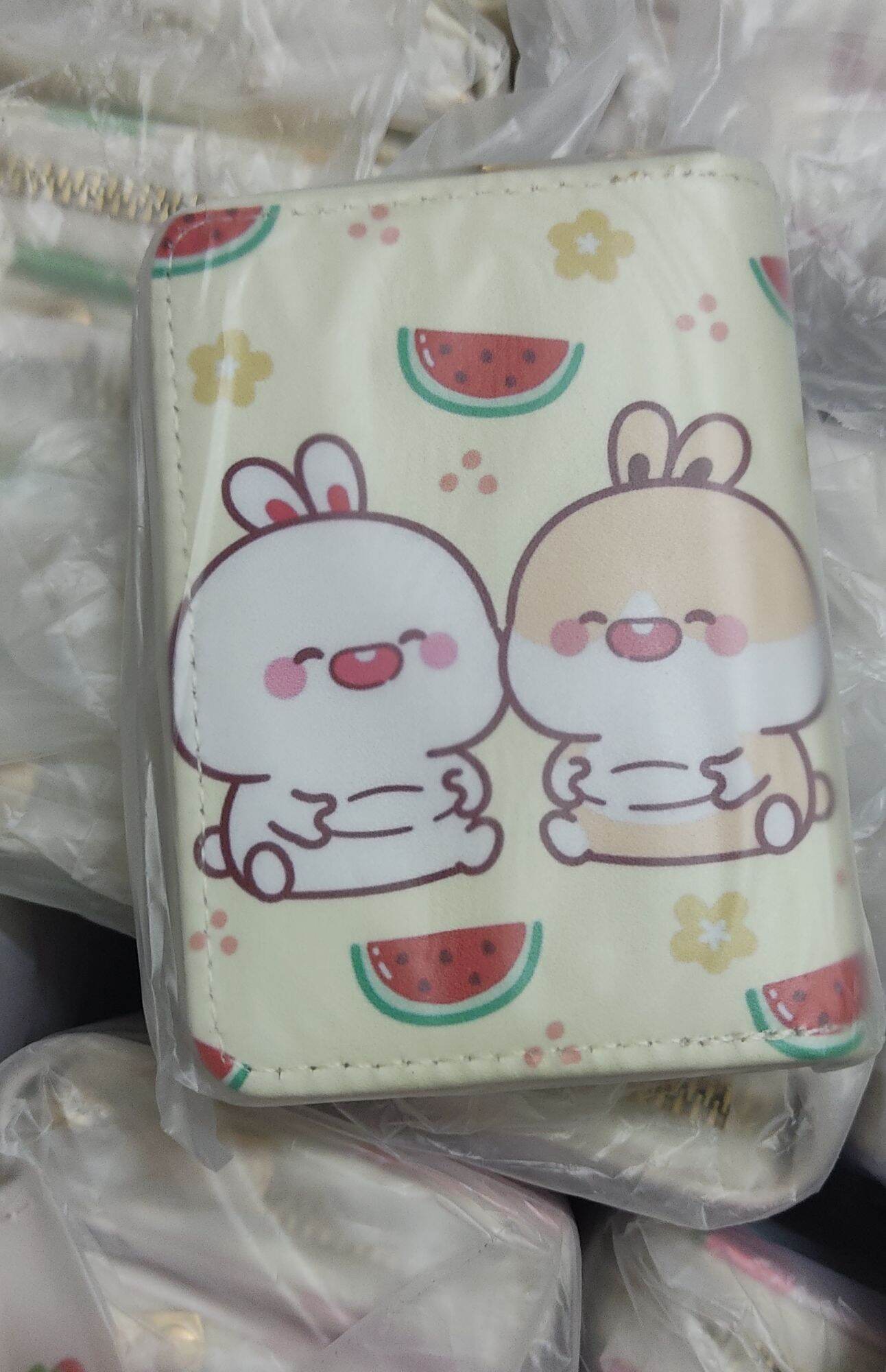 Ví ngắn cầm tay thỏ hoa quả mini cute