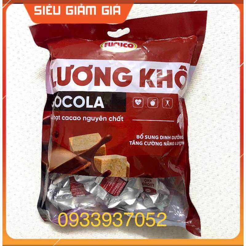 [Túi 26 viên] LƯƠNG KHÔ SOCOLA TỰ NHIÊN FUCUCO 400g