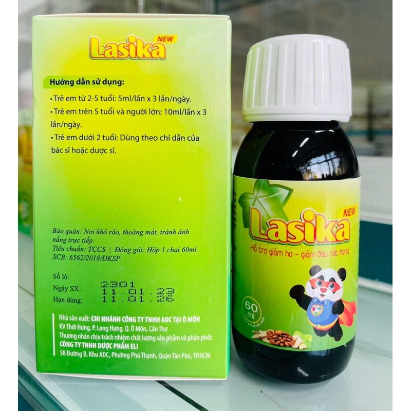 Siro Ho Lasika chai 60ml - lẻ 1 chai