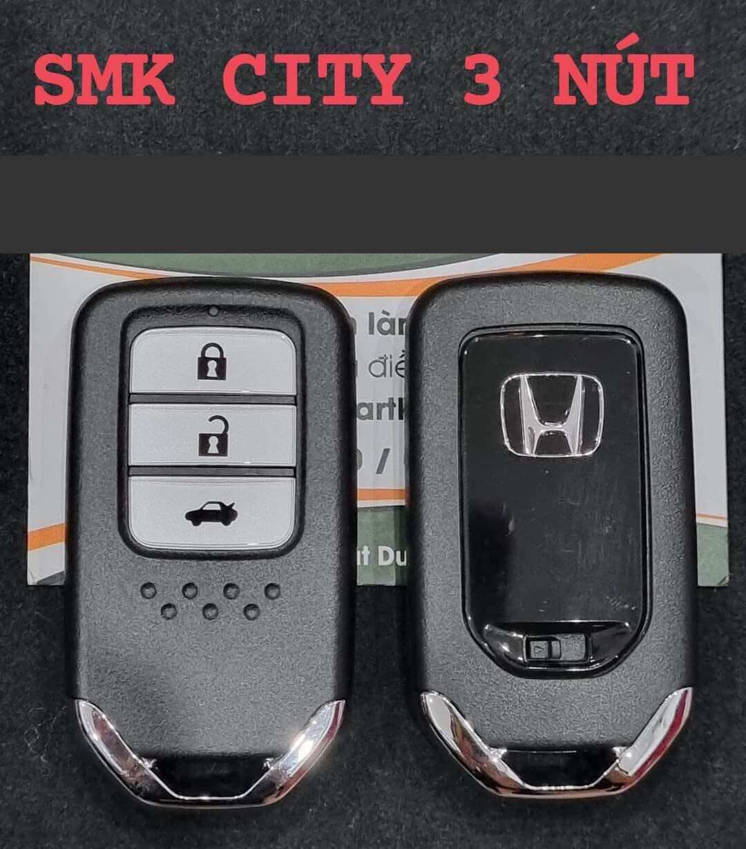Vỏ chìa khoá Smartkey honda CITY 3 nút hàng chuẩn zin cao cấp