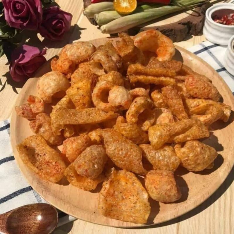 [HCM]Da heo chiên giòn tỏi ớt 150Gr