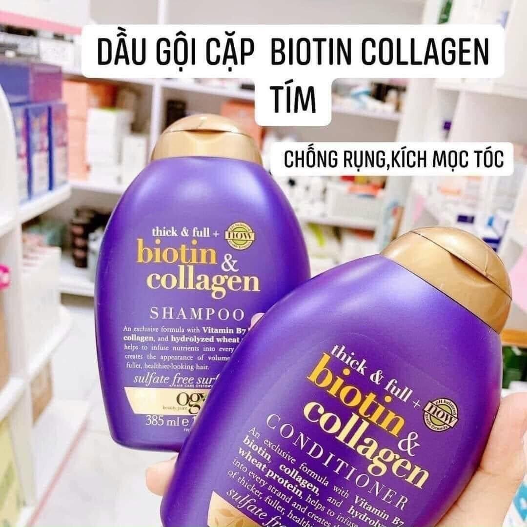 Cặp Gội Xả Biotin & Collagen Tím