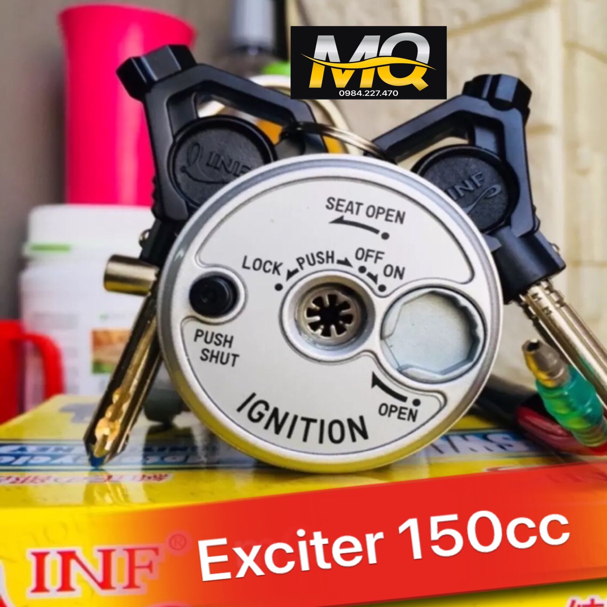 BỘ Ổ KHOÁ XE EXCITER 150cc 8 CẠNH (XEM ẢNH + VIDEO )
