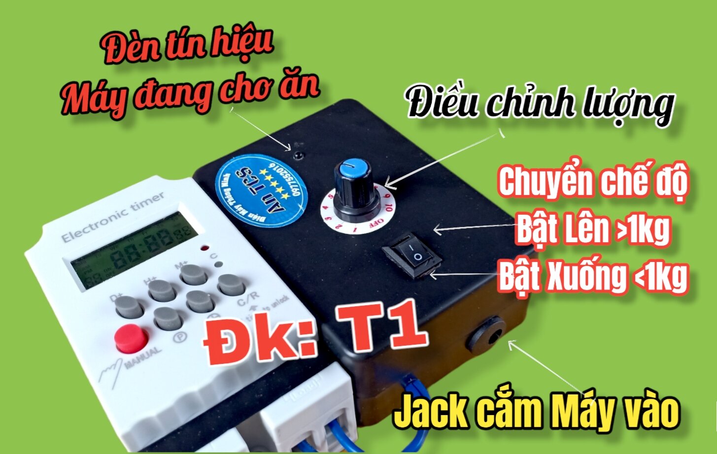 Máy cho ăn tự động V6-T1 ( gà, cá, heo, chó, mèo,.. )