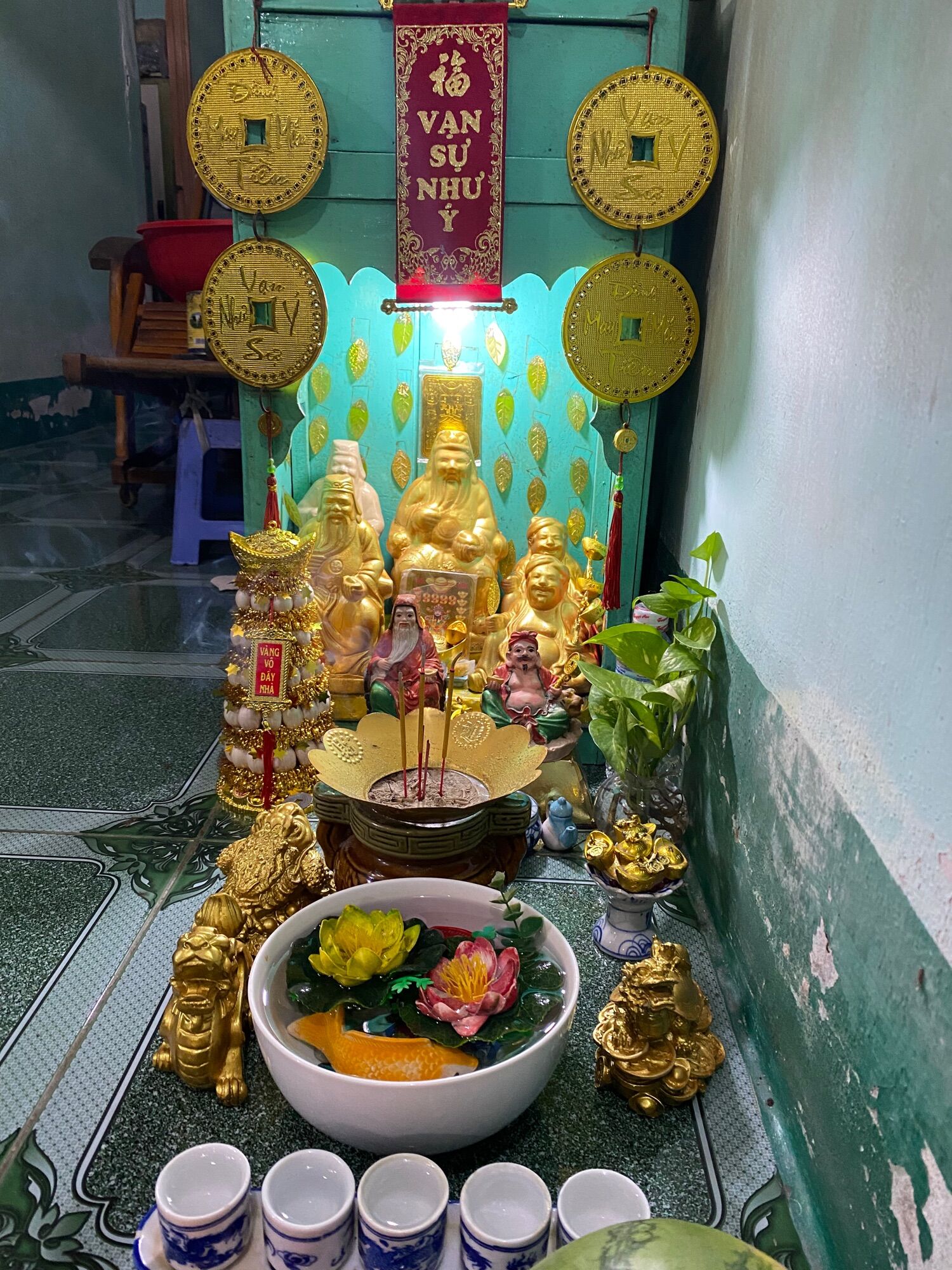 Tháp tỏi chiêu tài 5 tầng: NGŨ PHÚC LÂM MÔN