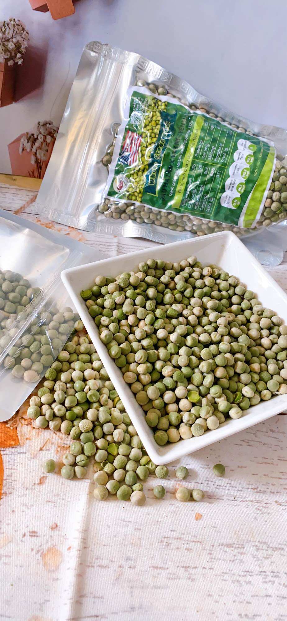 500G Đậu hà lan hữu cơ làm sữa