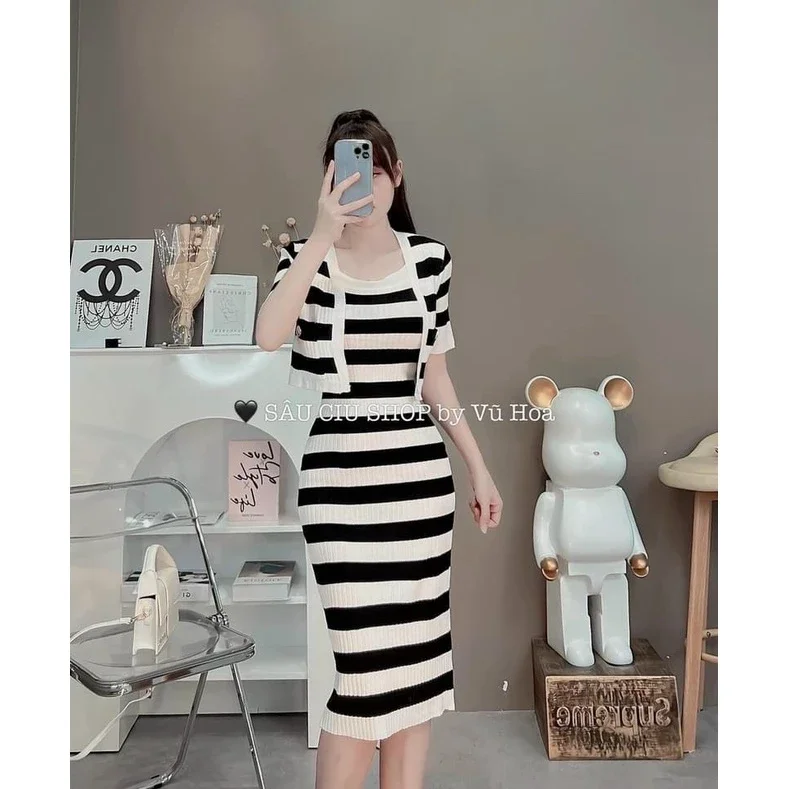 ĐẦM HAI DÂY BODY TẦNG BÈO