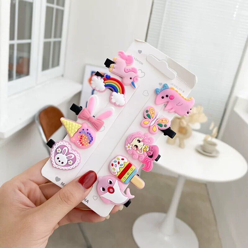 Set 10 Kẹp Tóc Hàn Quốc Cute Cho Bé (SPKT1)