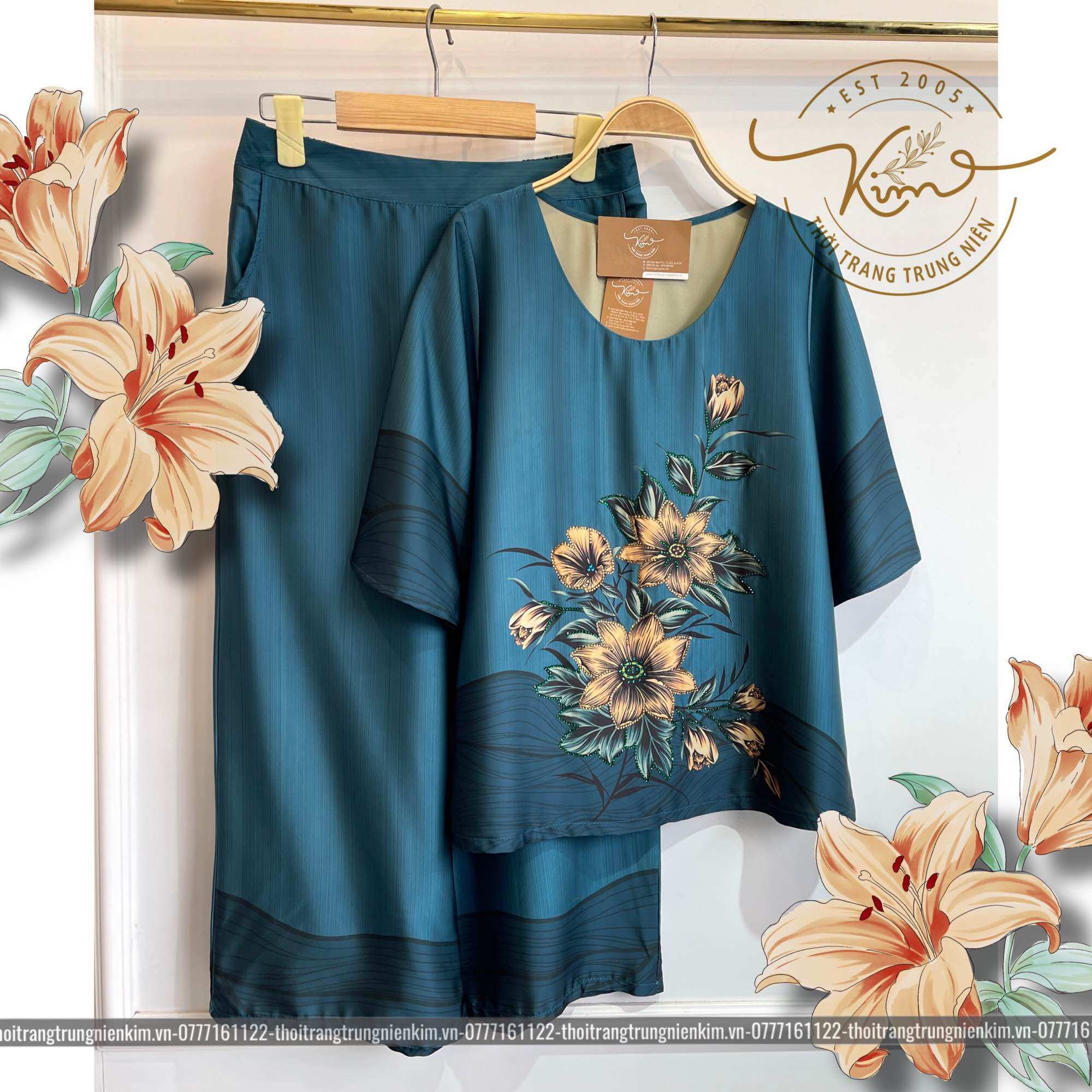Set lụa đính đá rực rỡ