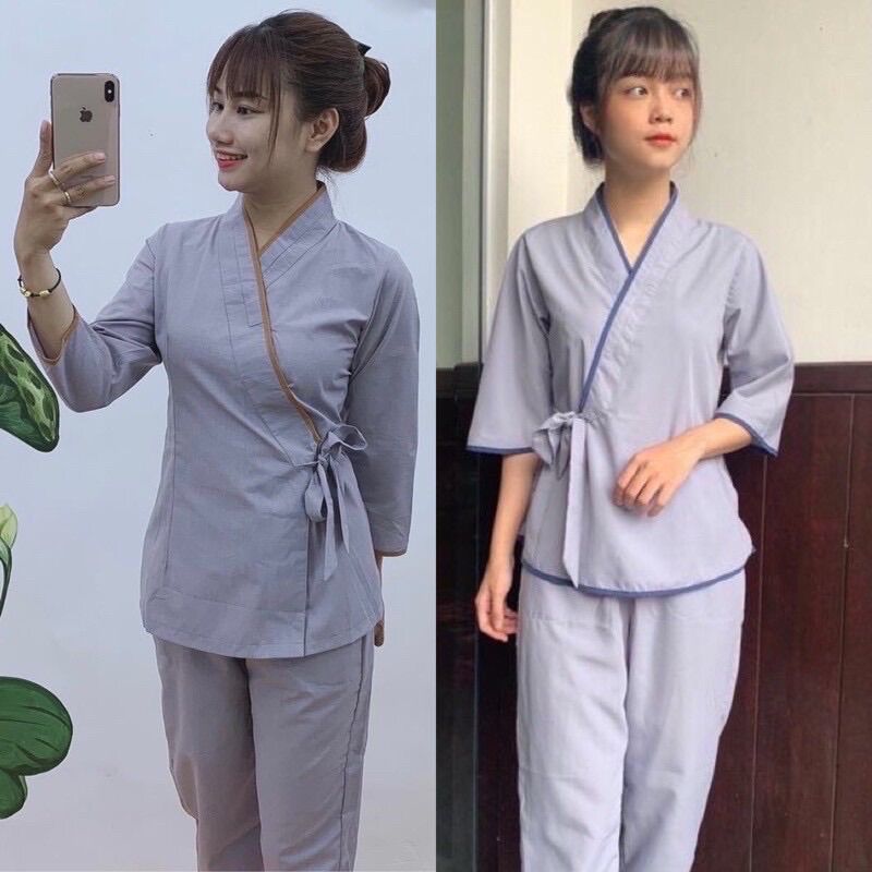 Đồ Lam Đi Chùa ✅✅ Nơ Nhật Không Thêu