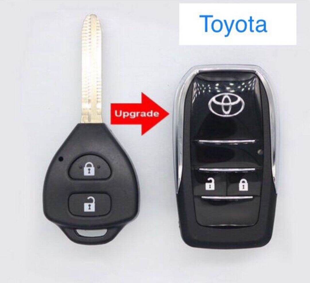 Vỏ chìa khóa độ gập toyota 2 nút xe Innova , Camry , Vios , Fortune , Yaris , Corolla , Hilux