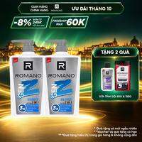 Combo 2 TẮM GỘI ROMANO GEN Z FOREST CEDAR/SEA BREEZE 610G TẶNG 2 dầu gội/sữa tắm 150g