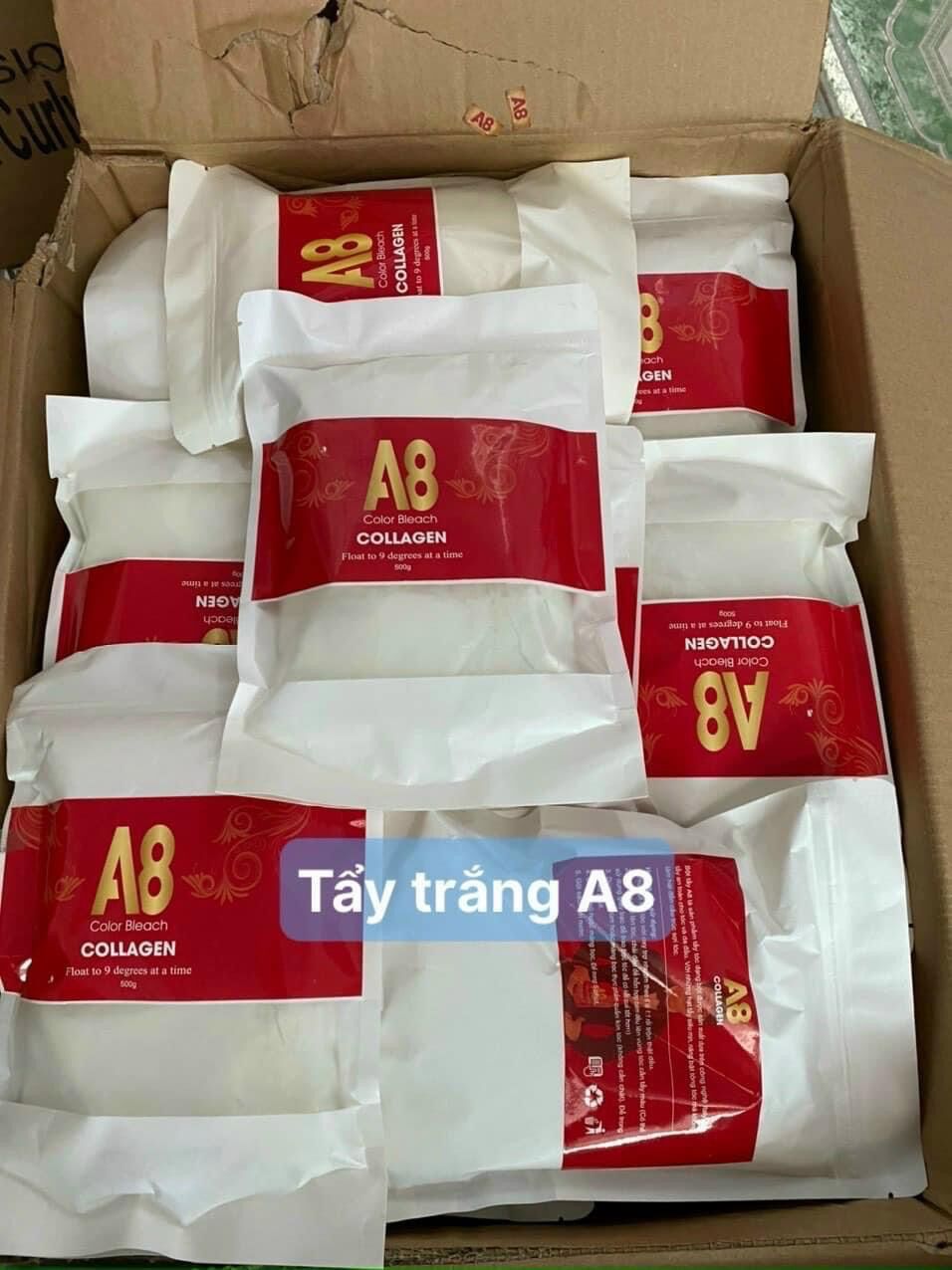 Bột tẩy a8, tẩy tóc k rát da đầu_500gr