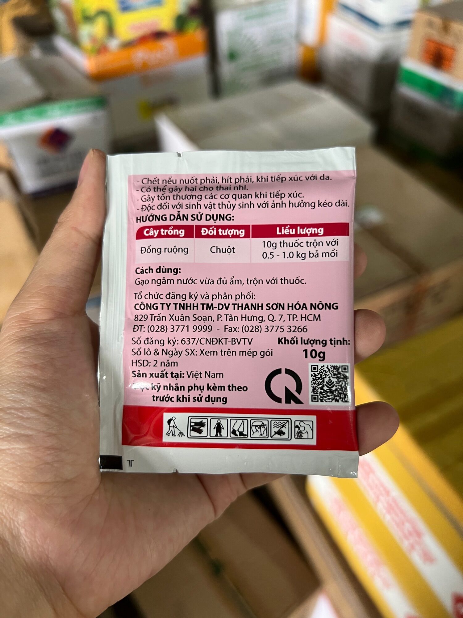 Thuốc trừ chuột RAT K 2% DP 10g - Thanh Sơn