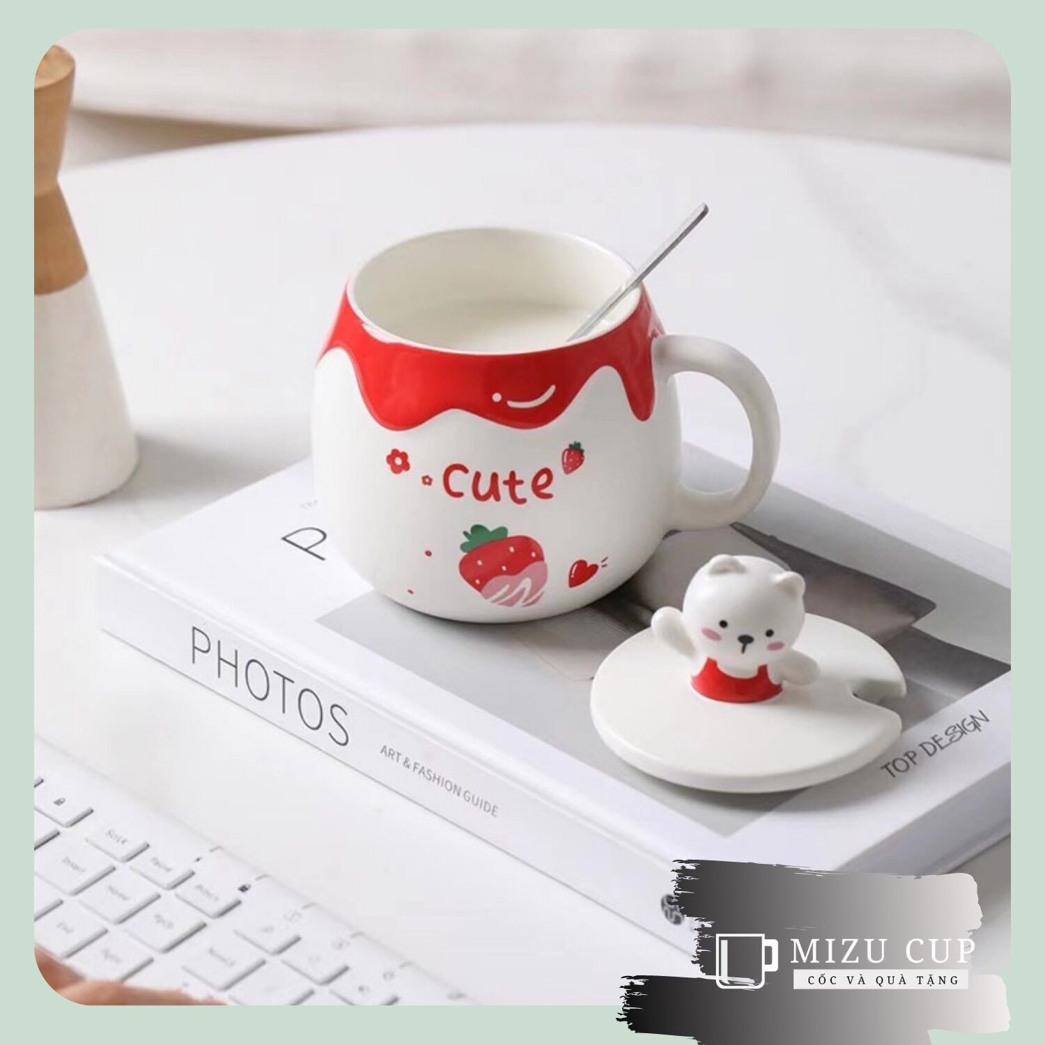 [Mizu Cup] Cốc nắp con gấu dễ thương (27)